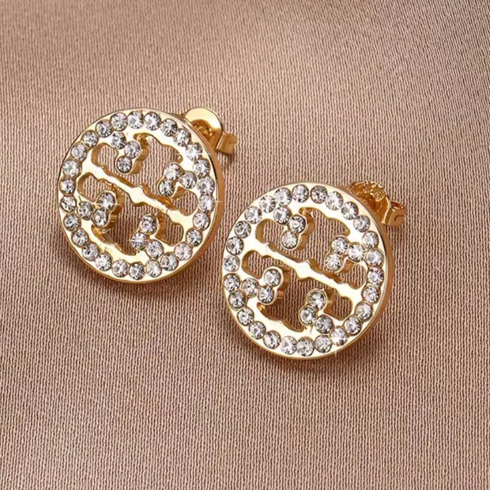 Upcycled Inspired Burch Icon Pavé Stud Earrings